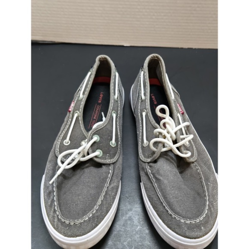 Levi's Comfort Canvas Slip-on Tie Shoes‎ Gray Men's Size 10 Fashion Sneaker